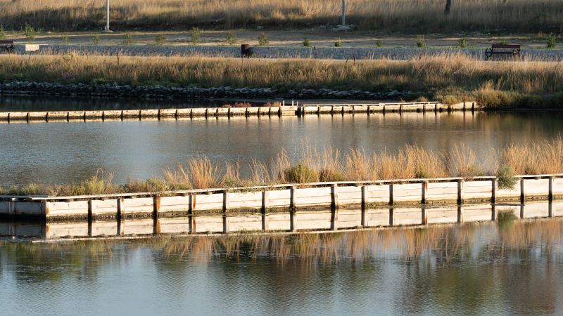 Holzeinfassungen in der Saline bei Nin – Villa DEA in Vrsi-Mulo bei Zadar